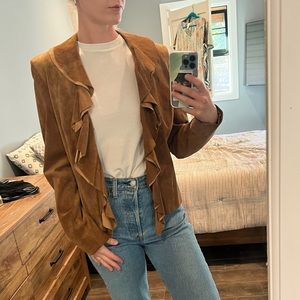 Scully Genuine Leather Ruffled Jacket